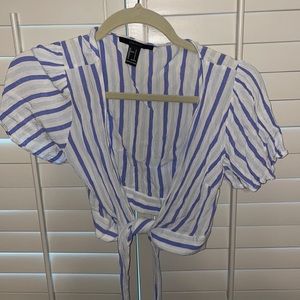 Wrap striped shirt